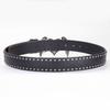 Trendy Punk Rivet Belts Double Hole Eyelet Grommet PU Leather Waistband Vintage Gothic Waistband