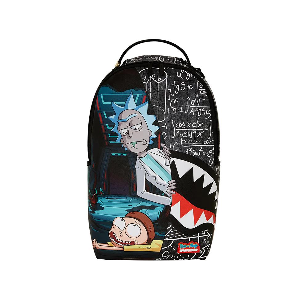 Sprayground X Rick And Morty Kolaborace Kreslený Zábavný Graffiti Patchwork Velkokapacitní Lehký PVC Batoh Unisex Batoh Vícebarevný W1135773