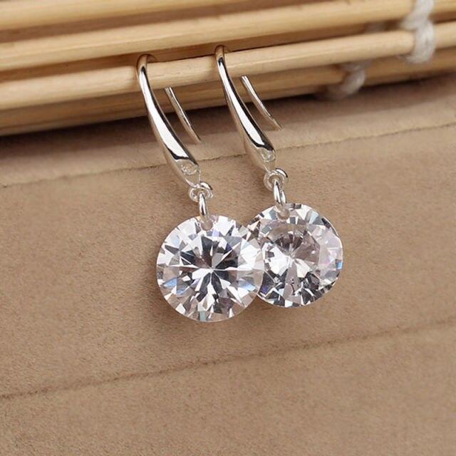 Valentine's Day Party 925 Sterling Silver Zircon Ice Flower Stud Drop Earrings Valentine's Day Party 925 Sterling Silver Zircon Ice Flower Stud Drop Earrings