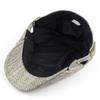 Beret fashion herringbone plaid duck tongue outdoor sports visor pure cotton old man hat new forward hat