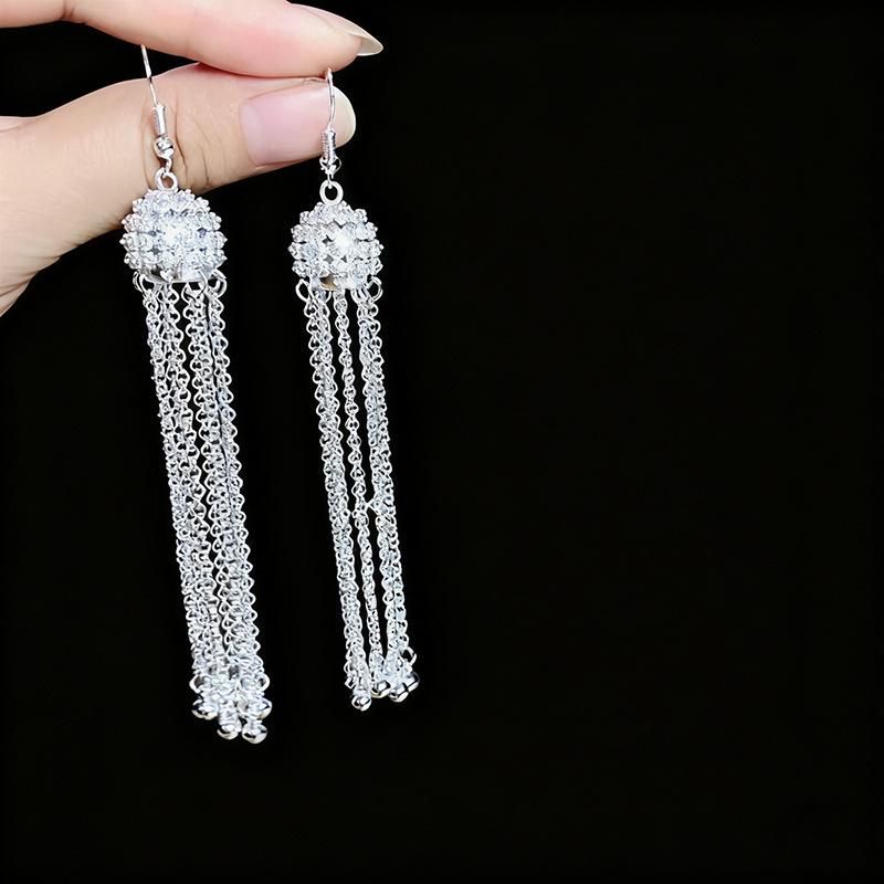 Ethnic style earrings Alloy silver-plated Miao ethnic minority Dong Yi earrings Earrings