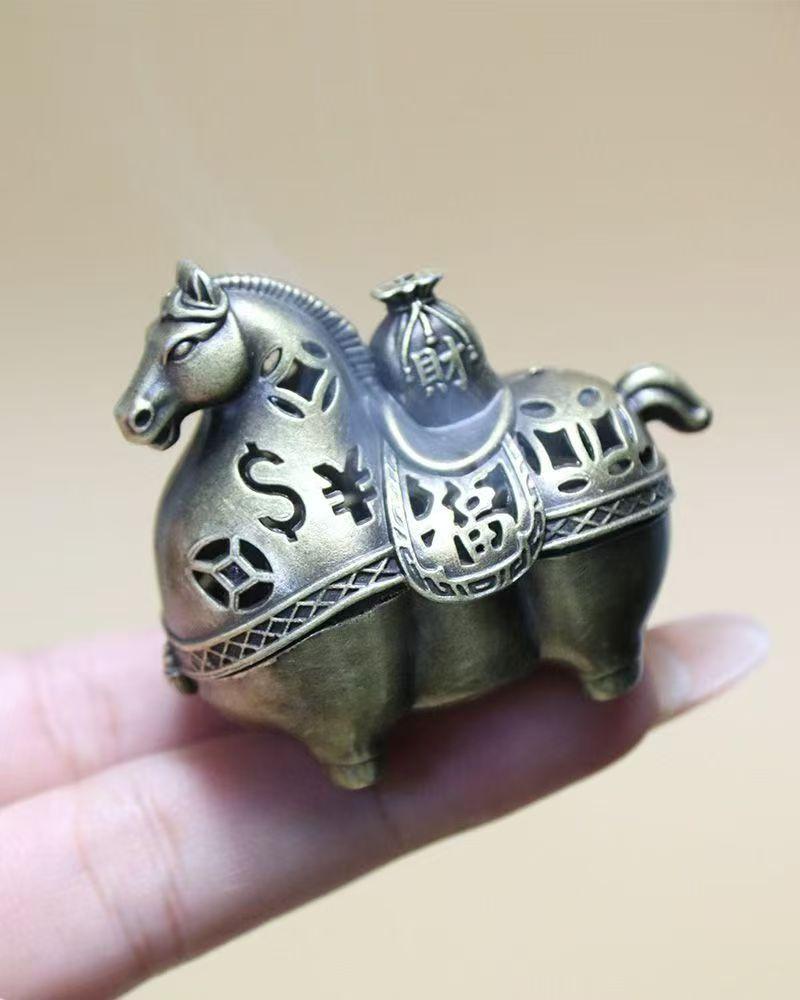 Alloy Incense Burner Get Rich Soon Incense Burner Sandalwood Incense Burner Line Incense Burner Crafts Ornament