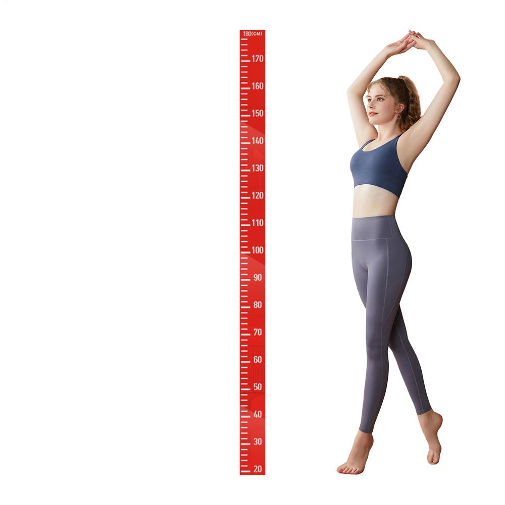 Ростомер Настенное Зеркало Акриловое Зеркало для Измерения Роста Декор Стен Ростомер Для Гостиной Спальни Детской Комнаты красный