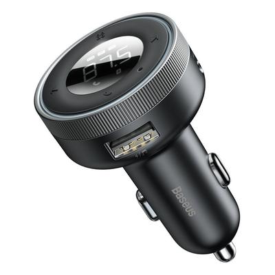 FM Transmitter MP3 Player Car Charger LED 2x USB Bluetooth Black