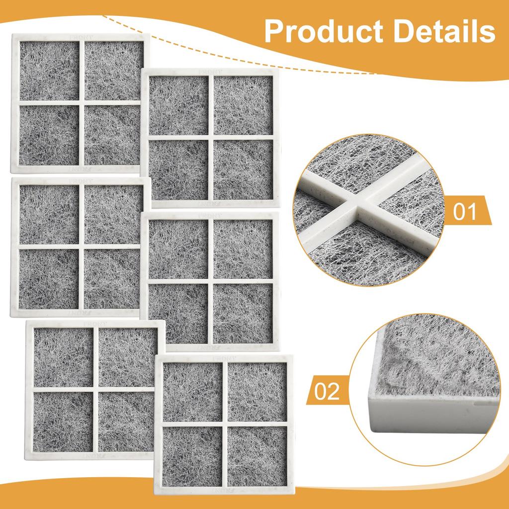 Maintain Optimal Air Quality with 6PCS Refrigerator Activated Carbon Air Filter for LT120F and For Kenmore 469918