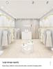 Wall-Mounted Garment Display Rack for Women's and Children's Clothing Stores
