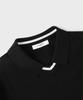 PANICALE Black V-Neck Open Collar Knit