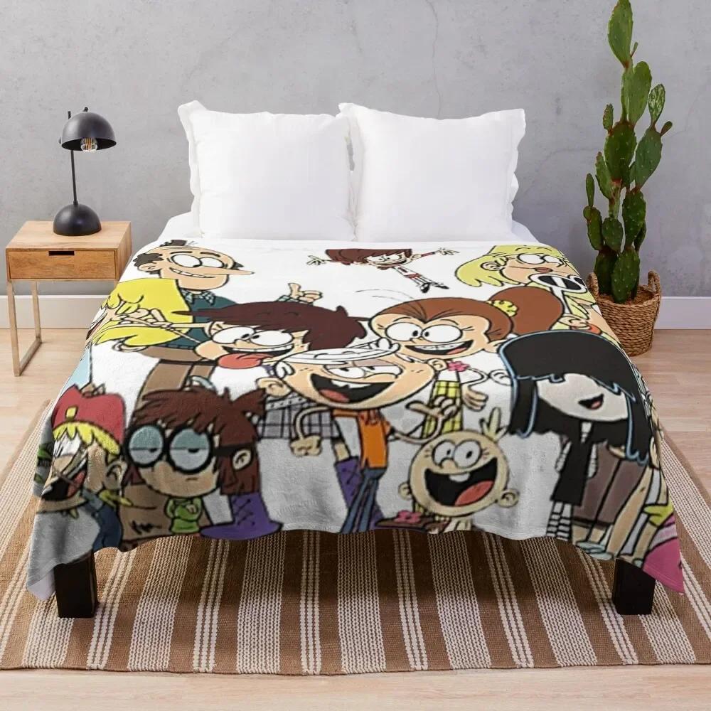 Loud House Family Throw Blanket Sofa Throw decorative wednesday Luxury St Blankets 75X95CM