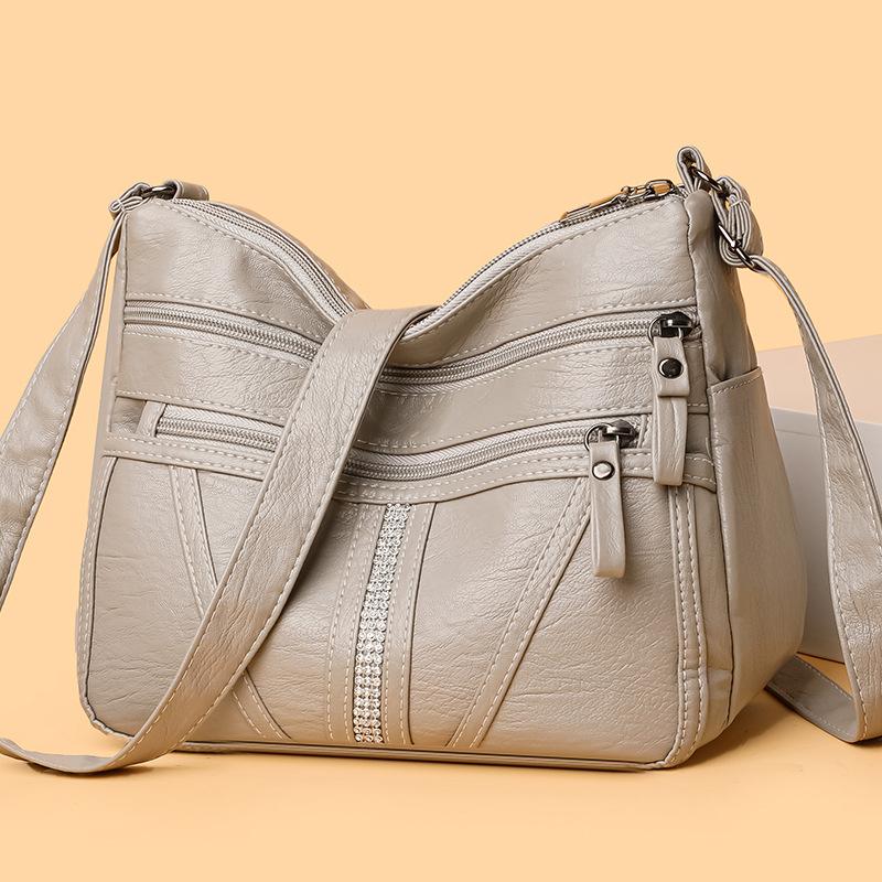 Women's Bag Soft PU Leather Bag Single Shoulder Crossbody Small Square Bag