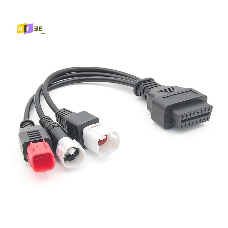 A03E-OBD2 Diagnostic Cable For Yamaha Kline Euro5 Motorcycle 16 Pin To 3Pin 4Pin 6Pin OBD2 3 In 1 Diagnostic Adapter Spare Parts
