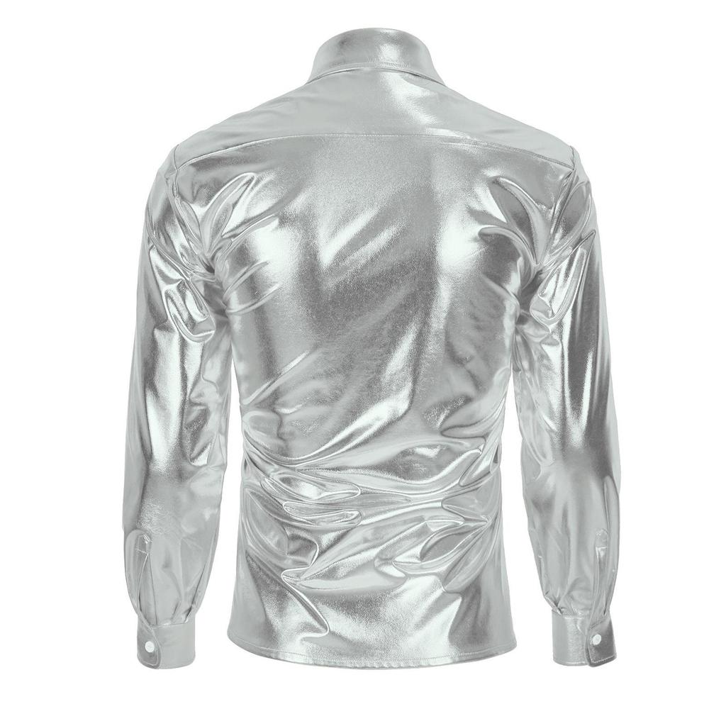 1970s Retro Men's Disco Suit Set: European & American Style for Parties & Performances
