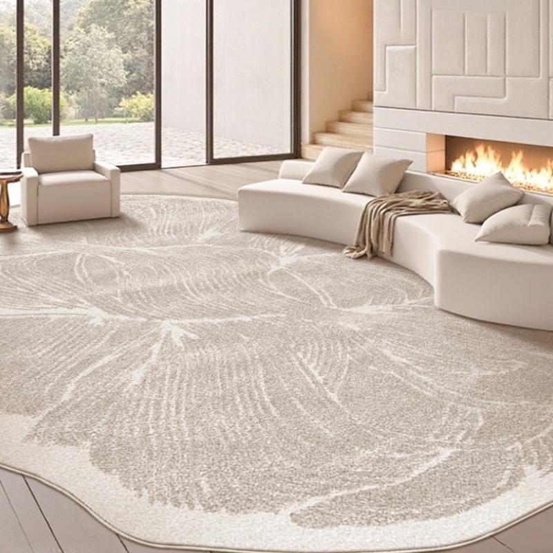 French Style Carpets for Living Room Light Luxury Bedroom Decor Carpet Art Fluffy Soft Irregular Shape Rug Home Thick Plush Mat