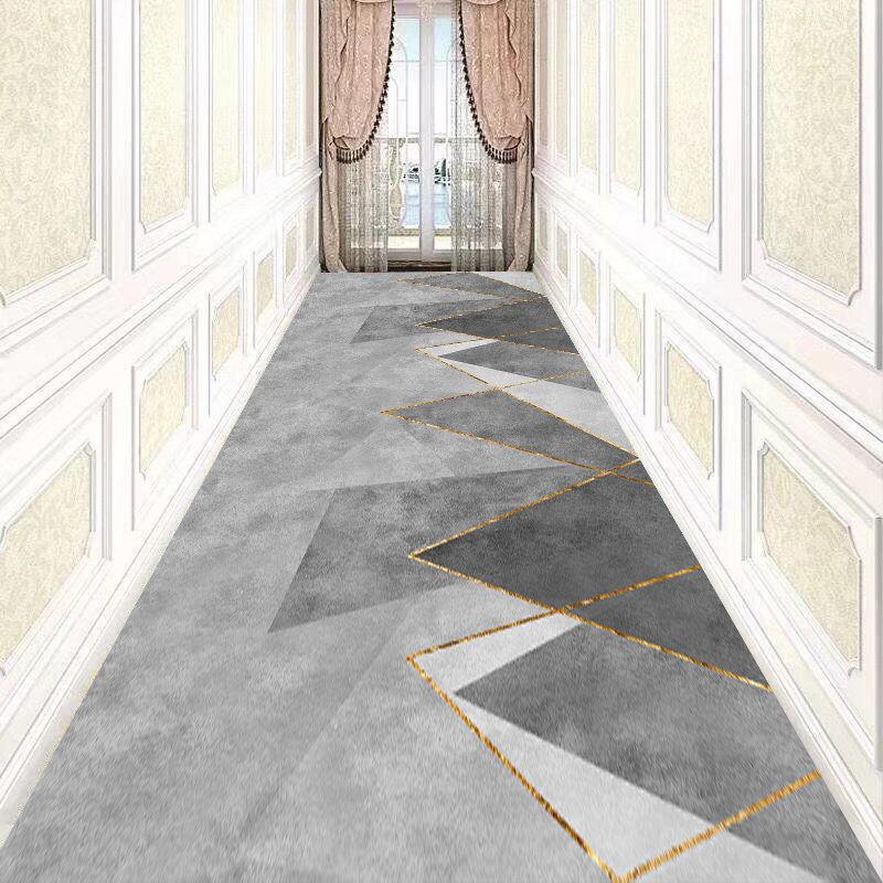 Vintage Geometric Puzzle Design Runner Mat - Soft, Machine Washable, Non-Slip Polyester Area Rug for Living Room, Kitchen, Bedroom