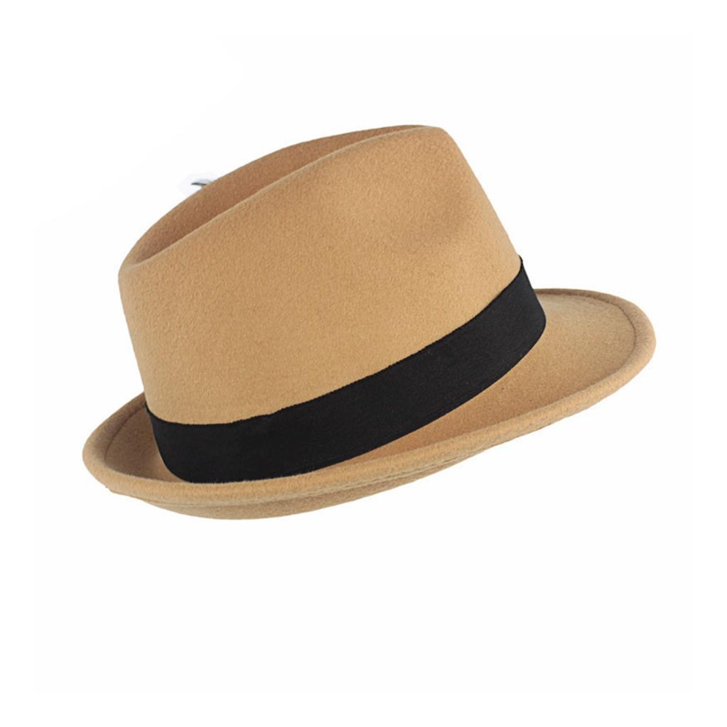 Vintage Fedora Hat Cotton Short Brim Western Cowboy Hat Versatile Trilby Top Hat for Dinner Outdoor Casual Wear