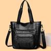 2025 Retro Soft Leather Mom Bag: Large Capacity Casual Tote and Crossbody