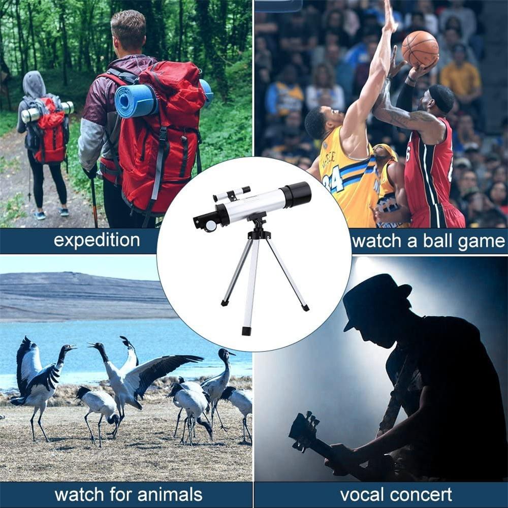 90x Astronomical Refractor Astronomical Telescope Tripod Finder Scope Portable Travel Telescope