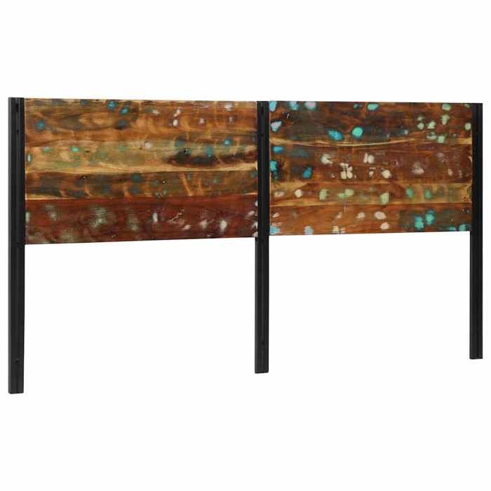 VidaXL Tête de lit 200 cm bois massif récupéré et fer, tête de lit à panneau, tête de lit double, tête de lit pour lit 4017559