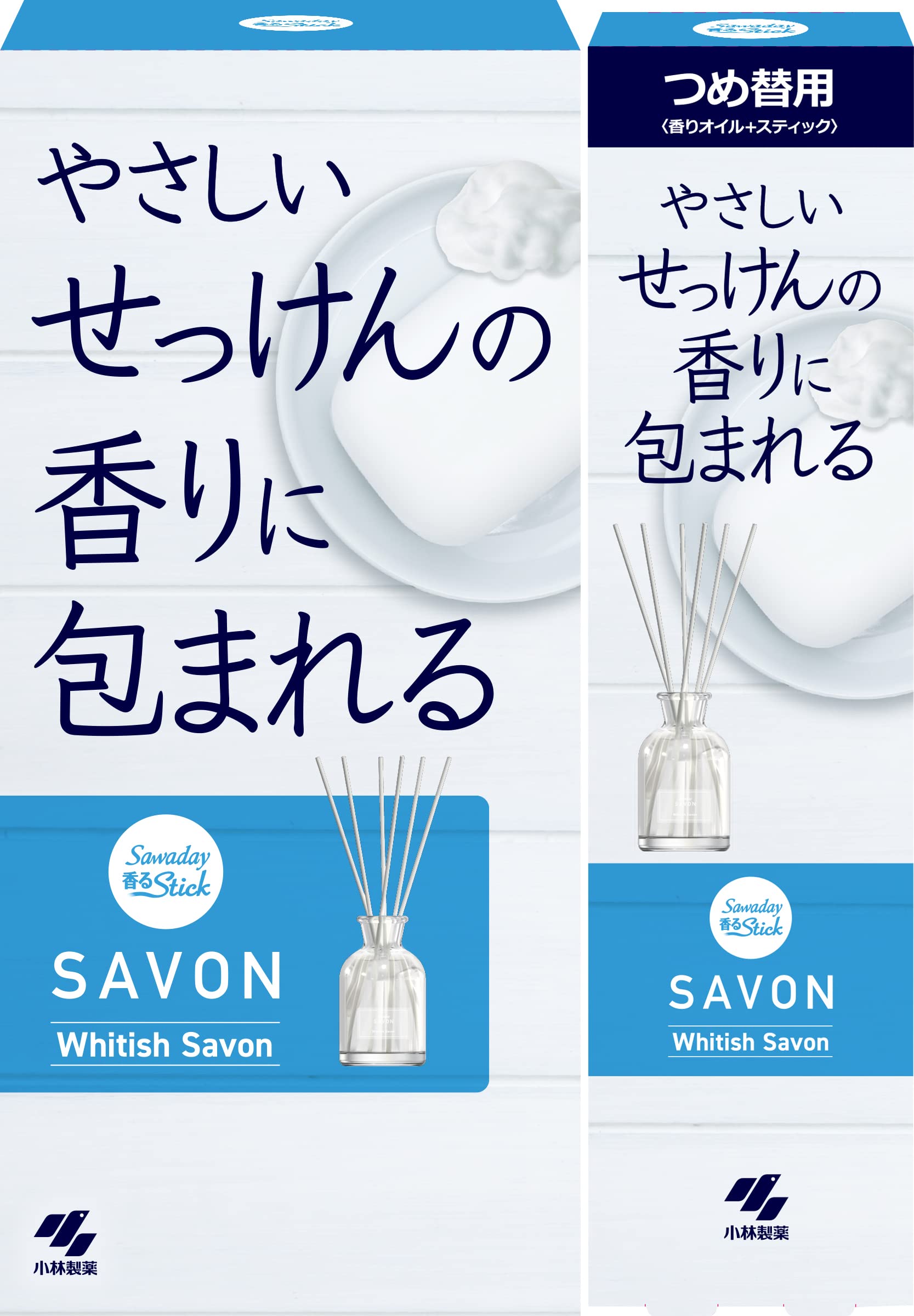 

Sawaday Scented Stick SAVON Gentle White Sabon Scent Air Freshener for Room 70ml Refill 70ml Room Fragrance [Bulk Purchase] +