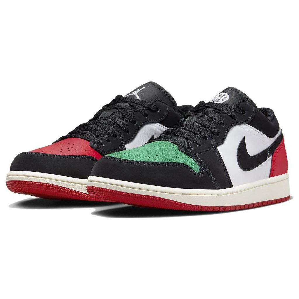 Air Jordan 1 Low Quai 54 2023 Unisex Sneakers Black White University-Red FQ6703-100