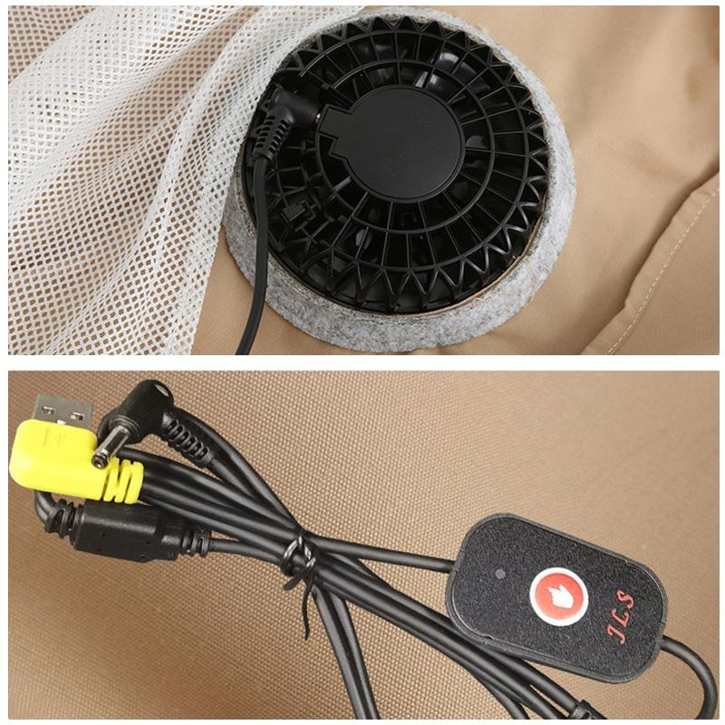 2024 männer Sommer Klimaanlage Kleidung Fan Kühl Weste Neue USB Lade Kühlung Sport Mann Outdoor Einfarbig Mantel Plus Größe