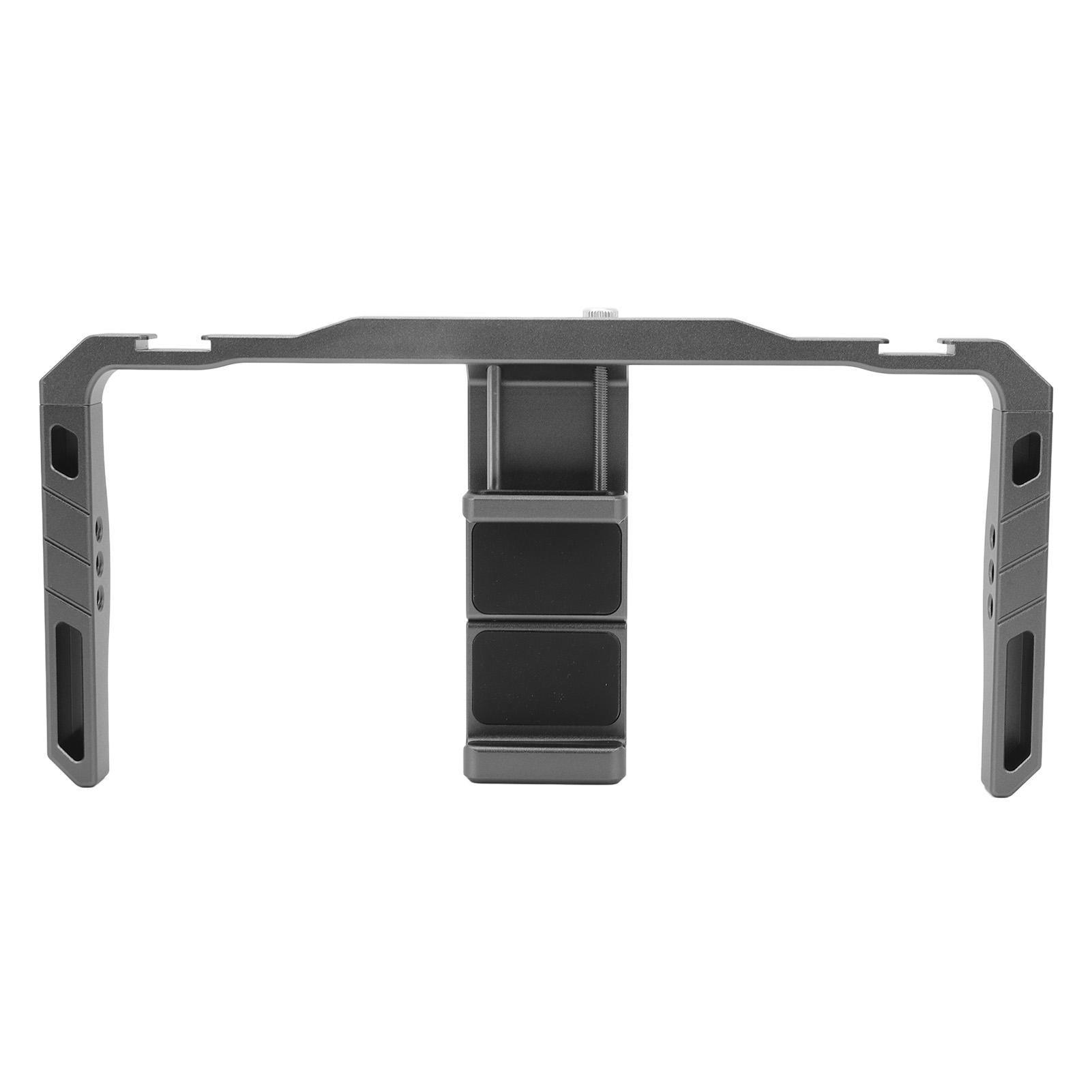 

Алюминиевая клетка для телефона с видео с двумя ручками, портативная установка для телефона для видеорежиссера