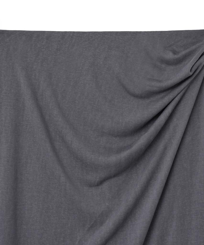 NOIRER FOR WOMAN Silky Drape Skirt (Charcoal)
