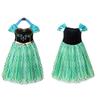 Vestito Cosplay Elegante Regina Anna di Frozen per Bambina con Accessori
