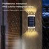 2/1 Pcs LED Solar Powered Wall Lamp Outdoor Solar Wall Light Waterproof Garden Courtyard Decor Upper Lower Glowing Fence Lights