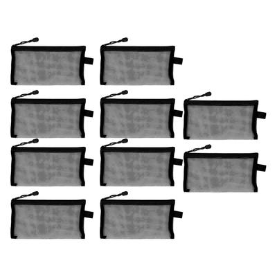 10Pcs Nylon Mesh Pencil Pouch with Zipper Waterproof Tear Resistant A6 Paper Document File Folders Pouch Organizer Bags