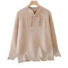 Mom's autumn and winter plush thickened sweater, new top, warm middle-aged and old women's winter knitted bottoming shirt