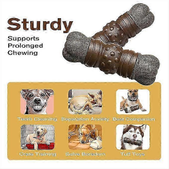 Dog Chew Bone Toy for Large Aggressive Chewers Extra-Large Breed Dogs Tough Durable Sturdy Crate Enduring Toys Interactive Boredom Busters Teething In