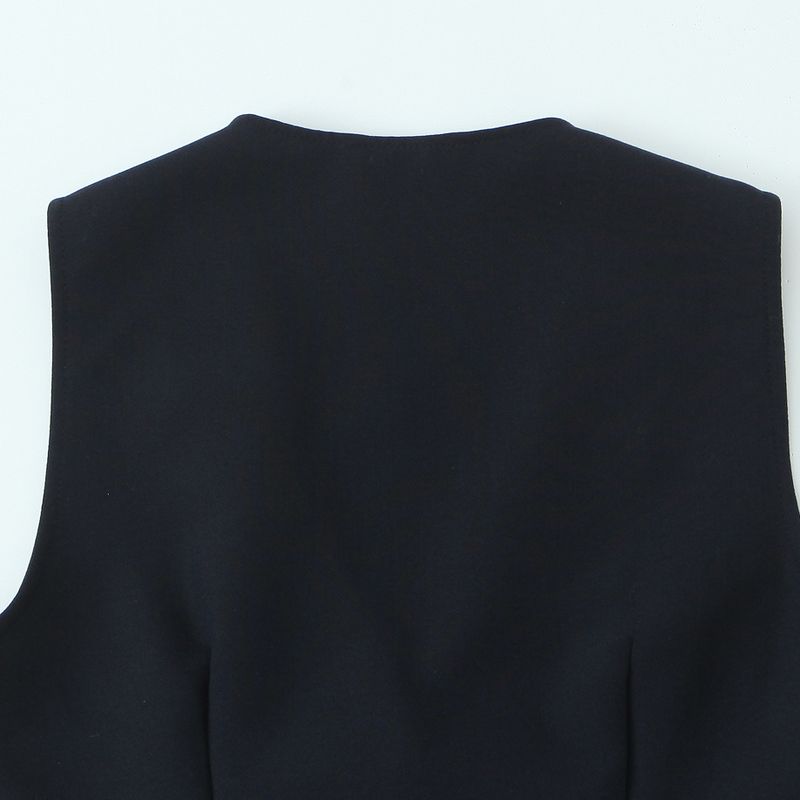Kaslead New Women Clothes Western Style Buckle Decoration Crepe Top Trumpet Pants 1165060 1165340