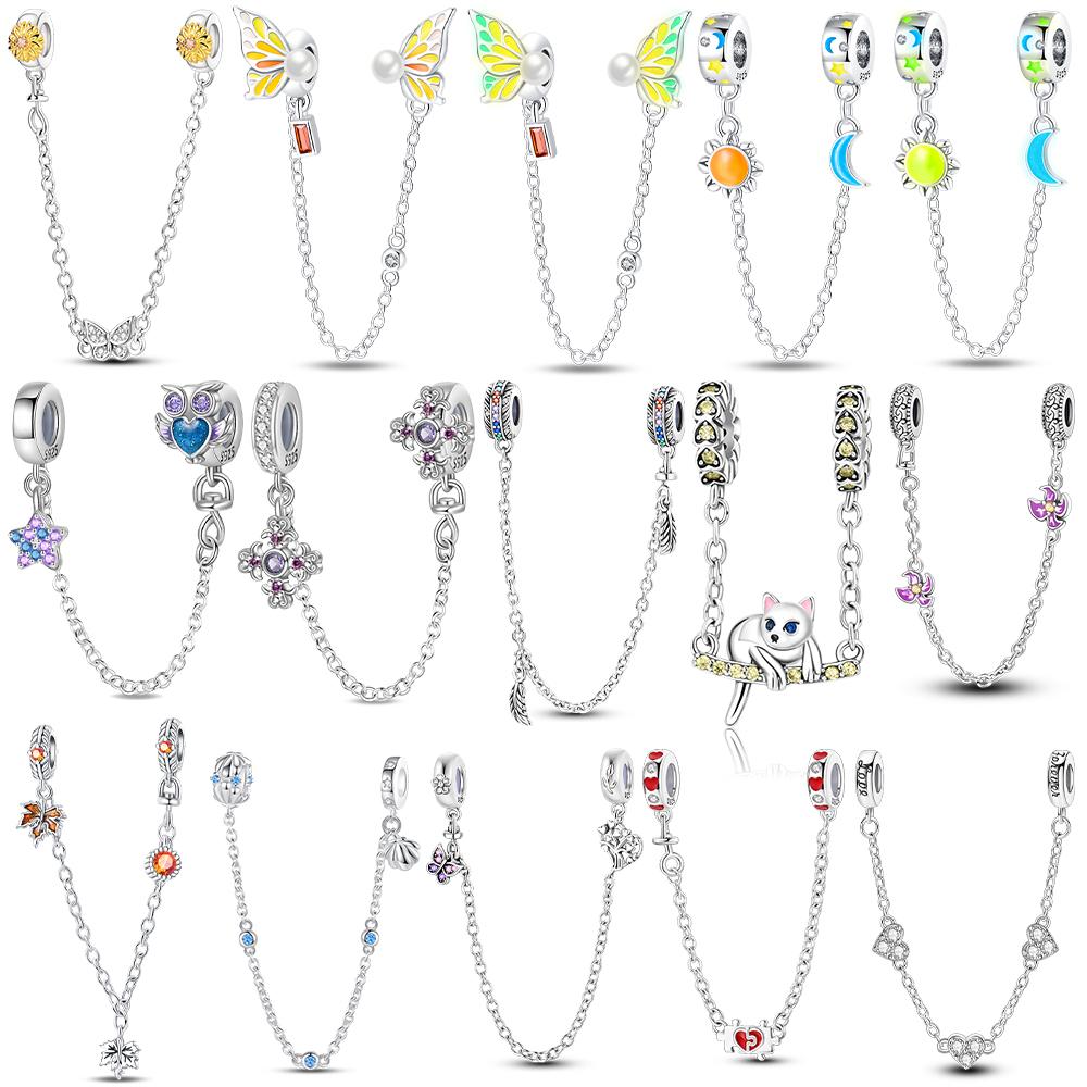 Charm Bead Charms copper Authentic Certified Blue Zircon Heart Bead Charms Jewellery Valentines Day Gift Diy Accessories Material