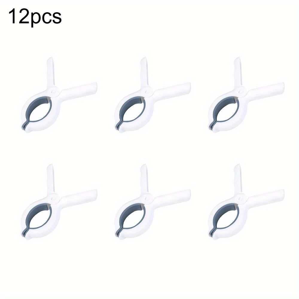 

12pcs Beach Towel Clips Heavy-Duty Plastic Clothes Pins Windproof Clothes Clips Blankets To Dry On Clothesline Hanging Rack