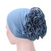 Women Flower Muslim Ruffle  Chemo Hat  Scarf  Head Wrap Cap