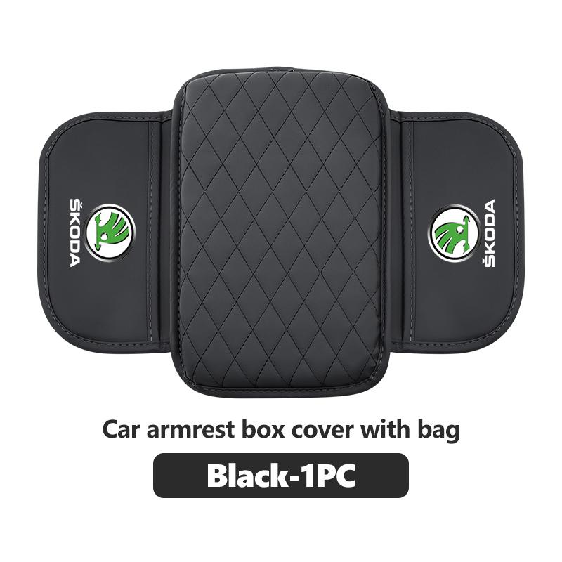 

For Skoda Car Armrest Box Pad Auto Protective Armrest Mat Storage Bag Interior Accessory Kodiaq Fabia Kamiq Karoq Octavia 2 3