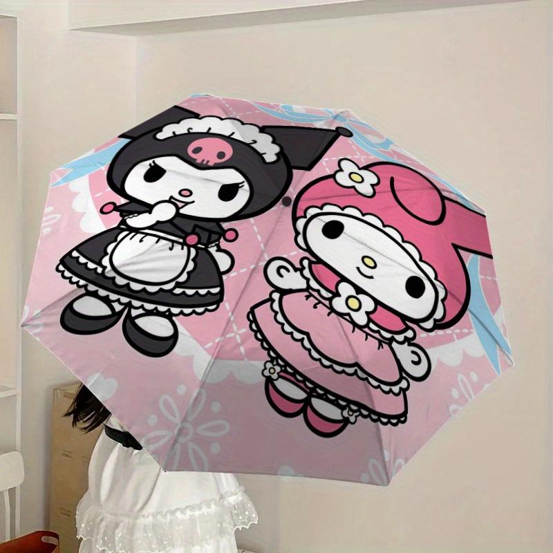 1pc My Melody and Kuromi Dress-Up Umbrella with Plastic Handle,Suitable for All Seasons Home Travel Outdoor UmbrellaSanlio556