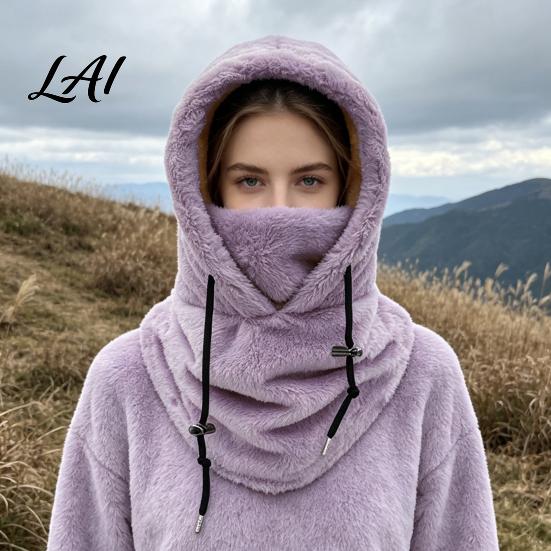 Motorcycle Riding Neck Warmer Balaclava Fleece Ski Mask Winter Windproof Arctic Velvet Thermal Face Cover Comfortable for Outdoor Sports Cycling