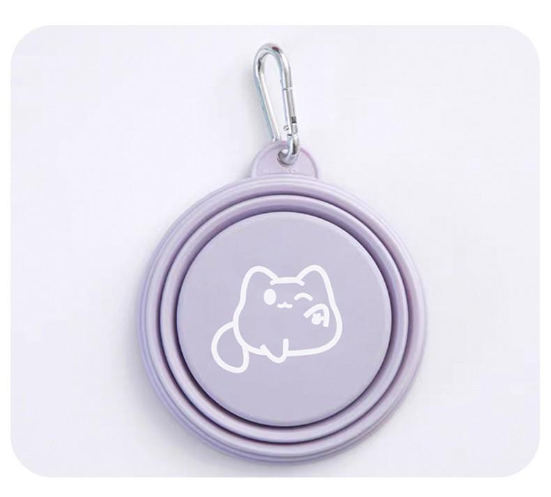 Portable Folding Silicone Dog Bowl for Outdoor Food and Water