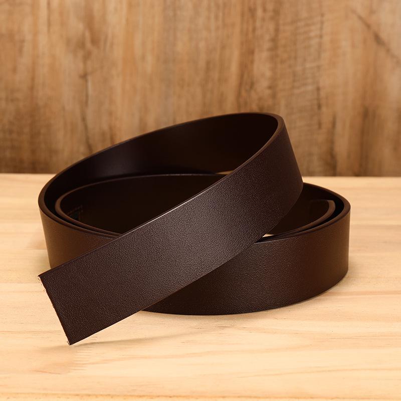 

Meier Top grain leather automatic belt - men s genuine leather belt - casual retro automatic buckle pants belt 130cm коричневий