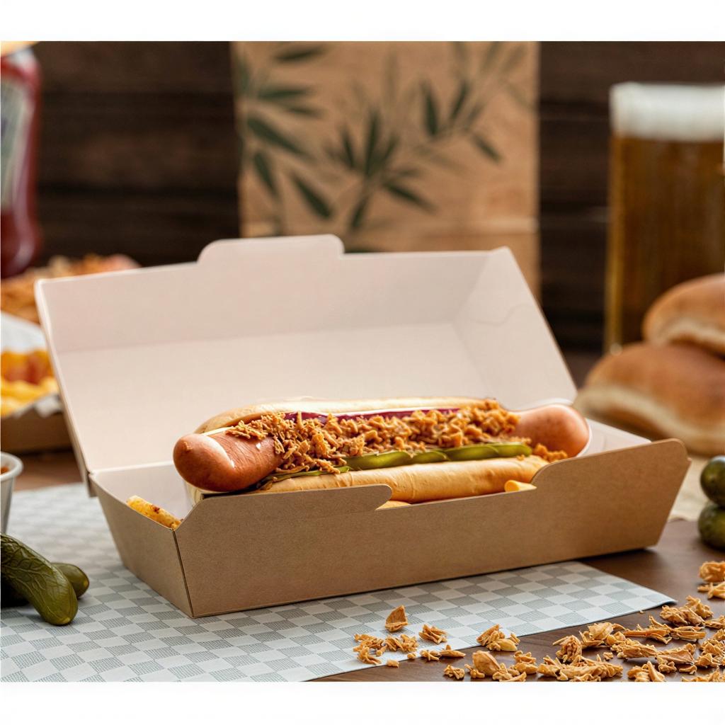 Lunch Box Termiczny Hot Dog 23,2 X 9 X 6,3 Cm 50 Szt.