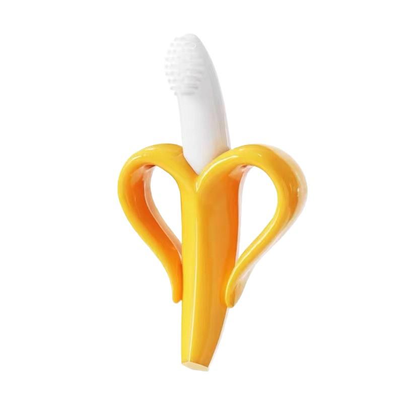 Lebensmittelechtes Silikon Bananen-Beißspielzeug Molarenstab für Neugeborene