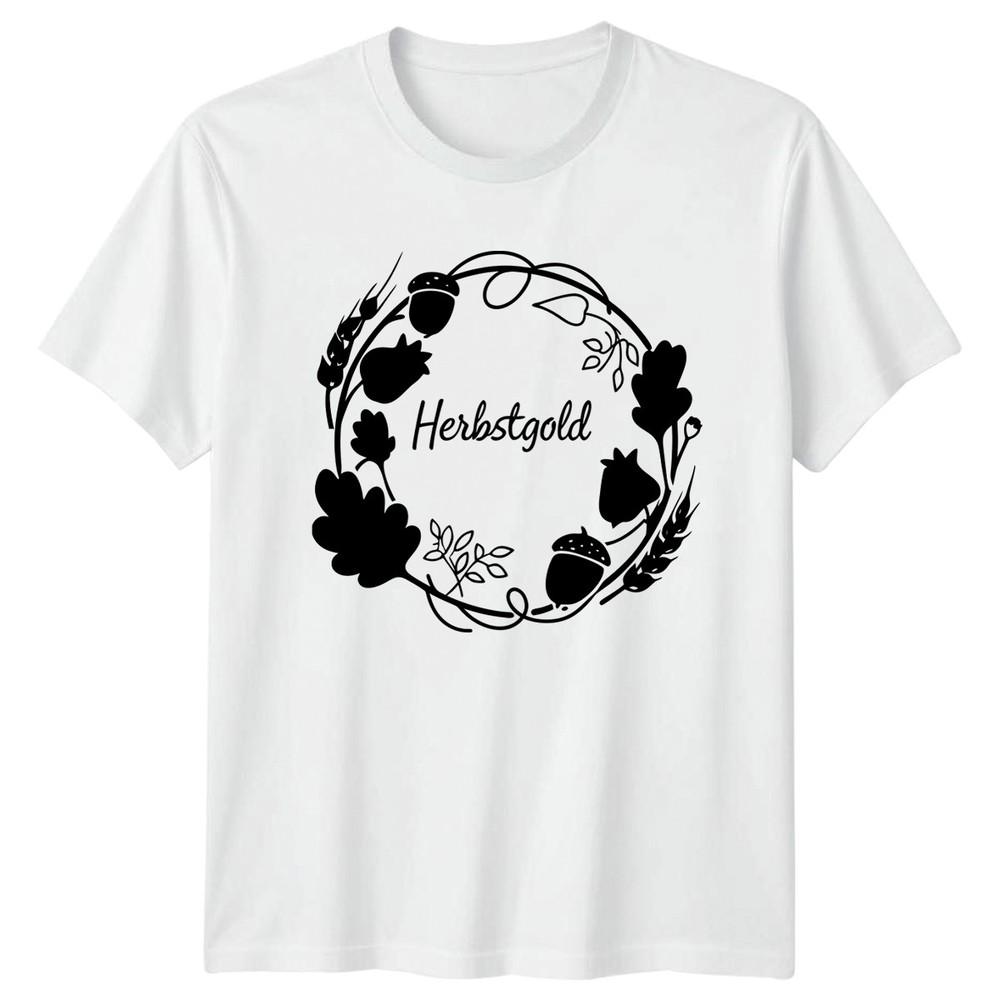 Herbstgold Unisexs TShirt Autumn Floral Nature Autumn Gift For Her S