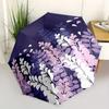 1pc Floral Patterns Automatic Open/close Folding Compact Umbrella, 8-Rib Sturdy Canopy, Lightweight Portable, Everyday Use, Gift, Outdoor Umbrella, Tr