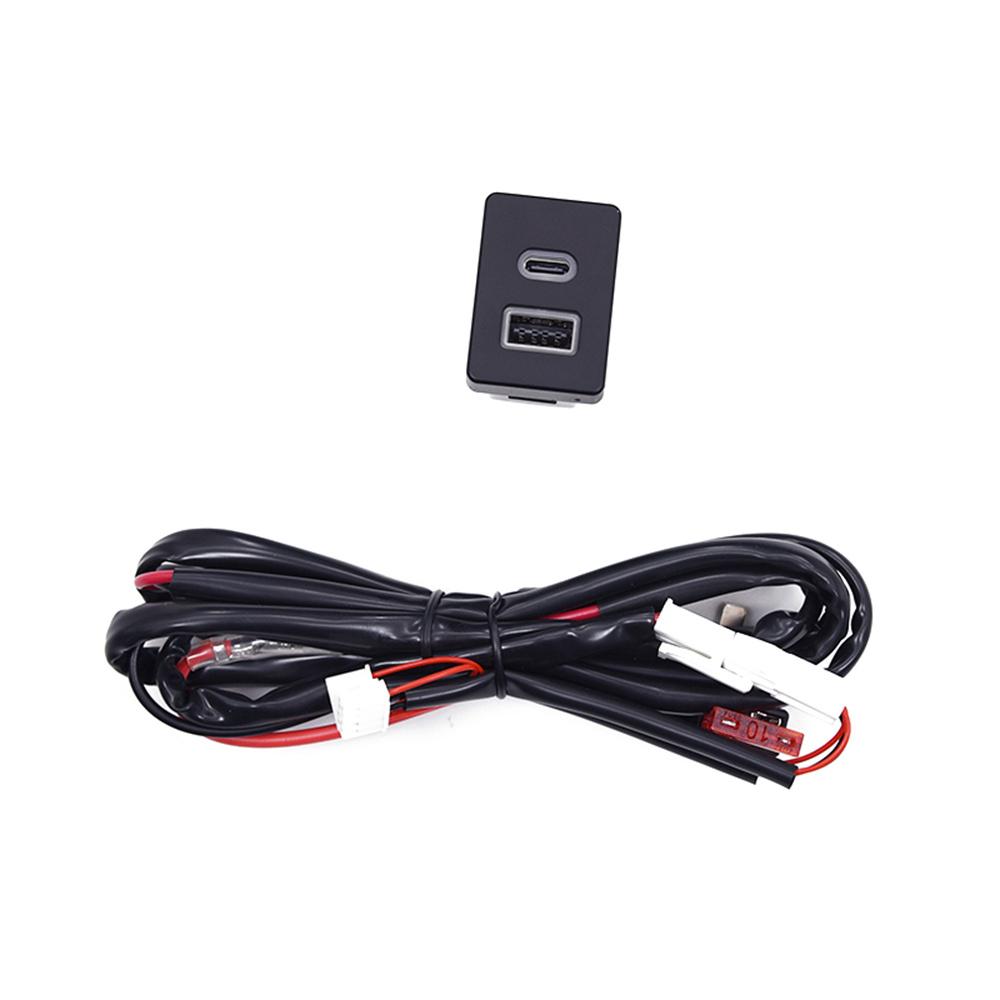 18W Car Charger Type-C+QC3.0 Fast Charging Socket For Ford Transit 37.5 X 26.5mm