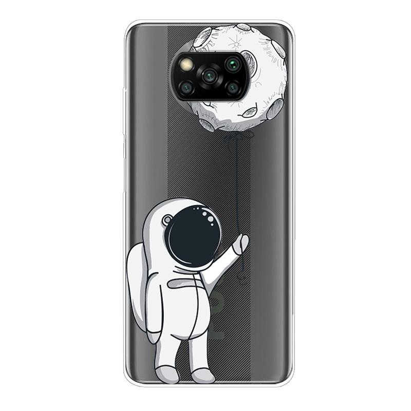 For Xiaomi Poco X3 NFC Case TPU Silicone Soft Cartoon Clear Case for Poco X3 Pro Phone Cover PocoX3 Pro Global Transparent Coque