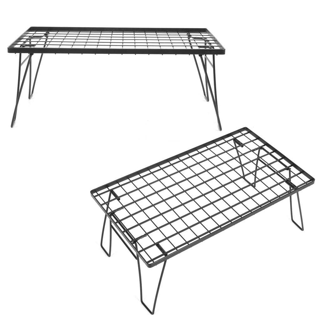 Camping Mini Foldable BBQ Table Portable Outdoor Barbecue Grill Draining Rack Accessories