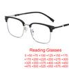 Halbrahmen Lesebrille Herren Damen Anti Blaulicht Business Computer Brille Hohe Qualität Männliche Altersweitsicht Brille 0 bis +6.0