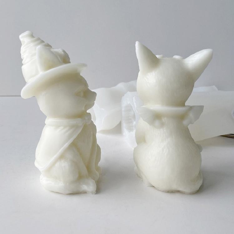 Cat Shape Candle Molds Silicone Molds Resin Casting Mold for Making Candle