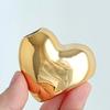 1PC Heart Shaped Bottle Creative Ceramic Bottle Gold Aromatherapy Bottle Fragrance Ornament Small Vase Simple 5.5x3.3x4.8cm
